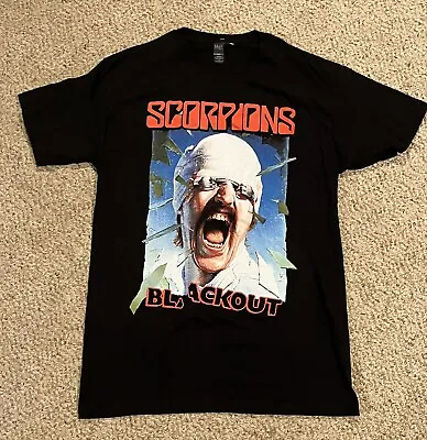 Vintage Scorpions Blackout Band T Shirt Size Medium M!! • $14.88