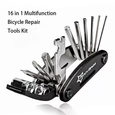 16 In 1 Multifunction Bicycle Mechanic Fix Tools Set Bike Repair Tool Kits • $8.99