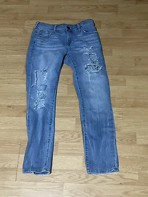 True Religion Jeans Women’s 25 Slim Boyfriend Cameron Medium Wash Distressed  • $26.50
