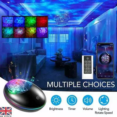 LED Planet Galaxy Star Projector Light Starry Sky Night Lamp Ocean Wave Gift UK • £22.68