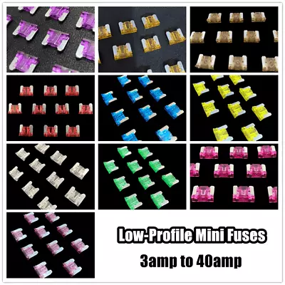 Micro Low Profile Mini Blade Fuses 3/5/7.5/10/15/20/30/35/40A LP-mini APS Fuse • $6.26