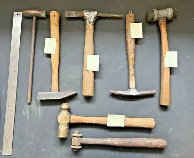 Vintage Hammer Machinist Blacksmith Wood Handles Tool Lot Proto Cs Osborne • $35