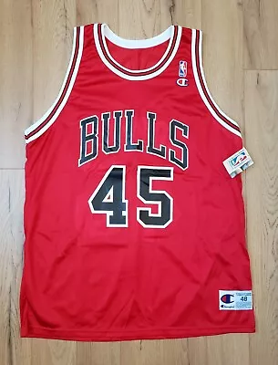 Mens XL 48 Michael Jordan #45 Chicago Bulls Champion Jersey 1995 NWT PERFECT! • $199.95