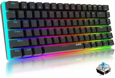 $39.80 • Buy AJAZZ AK33 Mechanical Gaming Keyboard Wired 19 RGB Lighting Modes 82 Keys PC PS4