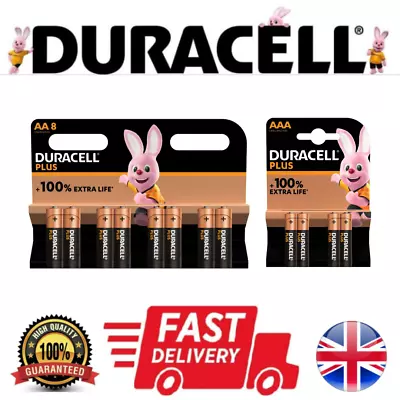 Duracell AA & AAA Plus Power Alkaline Batteries 100% Extra Life Long Expiry 1.5V • £0.99