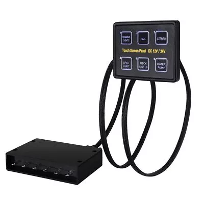 12V/24V 6 Gang LED Capacitive Touch Control Screen Switch Panel Slim Box F • $84.69