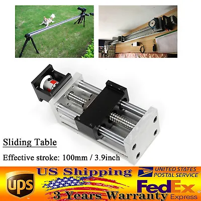Cnc Sliding Table For 57 Stepper Motor Slide Linear Guide Stage 100mm / 3.9in • $55