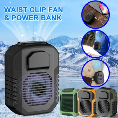 $13.99 • Buy Portable Clip On Waist Fan USB Mini OutdoorAir Cooling Hanging Neck Fan Cooler