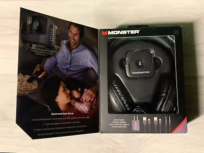 MONSTER HDTV WIRELESS HEADPHONES KIT With Bluetooth MTH9-1001-BLK Used Once • $23.99