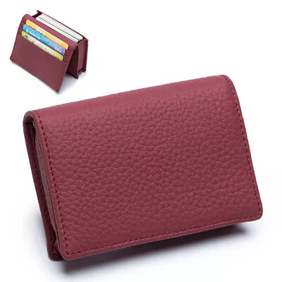 Mens Real Leather Women's Card Wallet Card Holder Bag Coin Purse For Women U3417 • $6.99