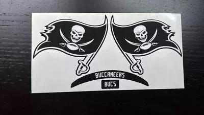 Tampa Bay Buccaneers Blackout Mini Football Helmet Decal Set • $25