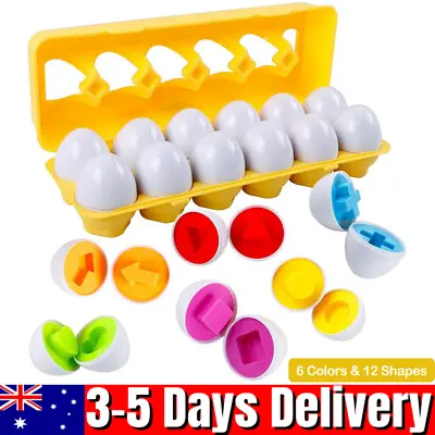 $18.89 • Buy Montessori Eggs Toys For Kids Smart Egg Sorter Puzzle Shape Matching Game Toys ~