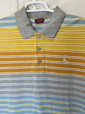 Nike Air Jordan Jumpman Polo Shirt Mens Size XL Striped Multicolor Golf Casual • $22.05