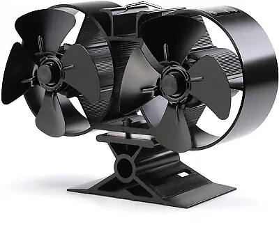 $89.99 • Buy Wood Stove Fan, 8 Blades Double Motors Fireplace Fan, Dual Fan For Heater, Heat 