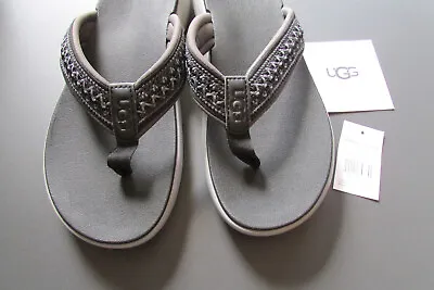 UGG Sandal Shoes Union Tasman Flip Flops Black Gray Size 10 New • $74.99