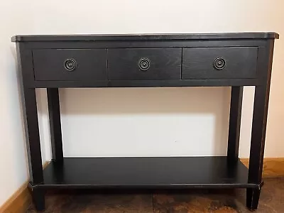 Laura Ashley 3 Draw Henshaw Console Table Black • £50