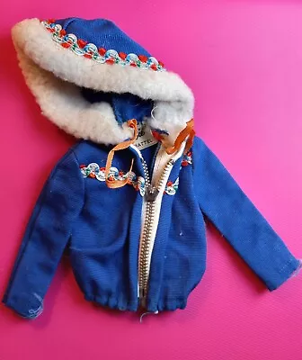 Vintage Barbie Ski Queen Jacket Blue 1963 64 #948 • $5.99