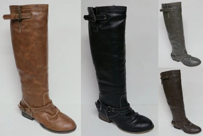 $6.62 • Buy Breckelle's  Outlaw-91  Knee High Fashion Boots Riding Style Rear Zipper New