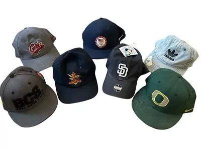 Reseller Mixed Hat Lot X 7 - Nike Adidas Oregon MLB  USA &More • $17.95