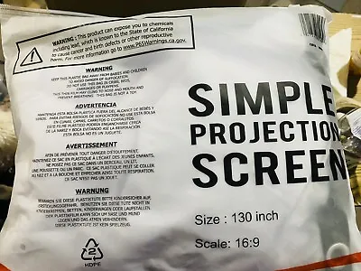New Just Opened Mini 16:9  130 Inch Portable Simple  Projector Screen • $30