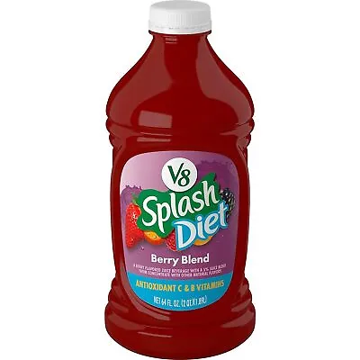 V8 Splash Less Sugar Berry Blend Diet Juice Beverage With Vitamins 64 Fl Oz • $6.99