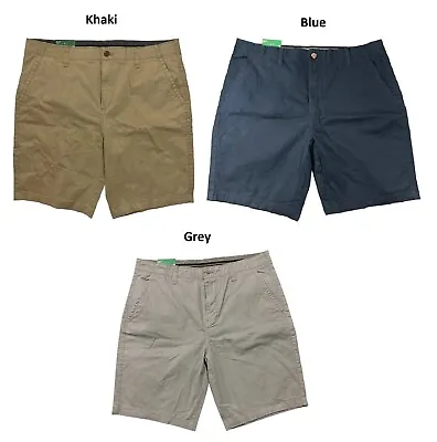 Iron CO. Men's Flat Front Comfort Flex Waistband 10  Inseam Twill Shorts • $22.99
