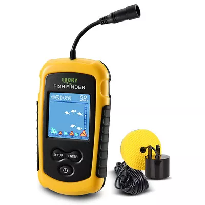 New LCD Color Screen Wired Fish Finder 100M Depth Range Sonar Echo Sounders • $66.55