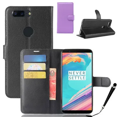 $9.99 • Buy HQ Wallet Money Card Leather Case For OnePlus One Plus 5T 5 T + Stylus 