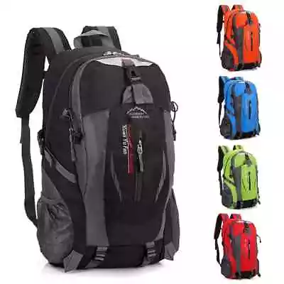 40 L Backpack Waterproof Large Outdoor Travel Hiking Rucksack Laptop School Bag • £9.59