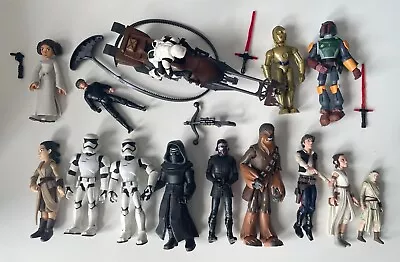 Star Wars Figure Lot Of 14. Disney Store Toybox Hasbro. Boba Fett Speeder Bike • $15.48