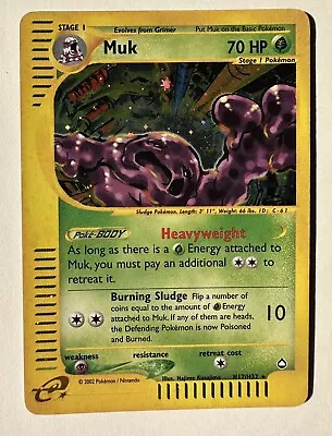 Pokémon Aquapolis Muk H17/H32 Holo Rare - 2003 - Vintage WOTC • $54.99