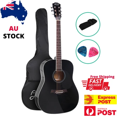 $124.95 • Buy Acoustic Guitar 41  Inch Black Maple Classical Cutaway Steel-Stringed Great Tone
