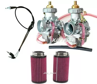 Carburetor Air Filter Throttle Cable Set For Yamaha Banshee 350 YFZ350 • $64.99