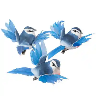 $26.76 • Buy Open Wing Blue Jay Mushroom Birds | 12 Blue Jays | With Attached Alligator 