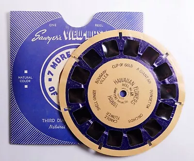 BLUE RING View-Master Reel Hawaiian Flowers Hawaii #68 EARLY 2nd Gen • $6.95