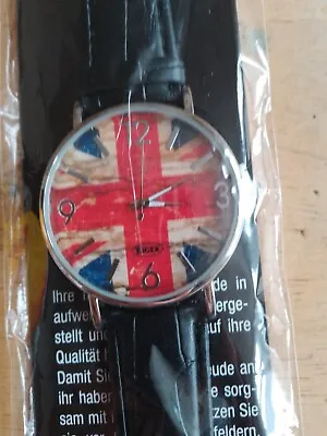 Union Jack  EIGER Watch - Leather Strap. Brand New In Packaging Ready To Go  • £5.99