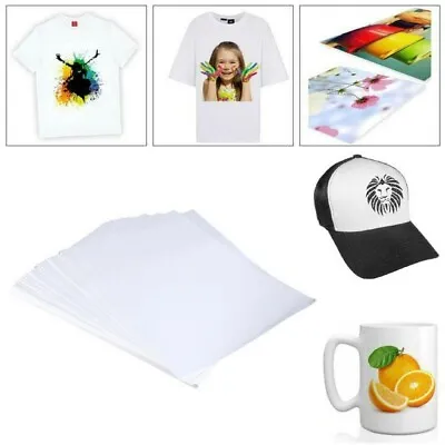 100PCS Heat Transfer Paper For T Shirts Iron On Heat Press Fabrics Inkjet Print • $17.60