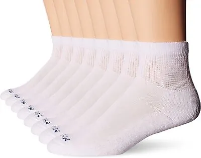 MediPEDS Men's 8 Pack Diabetic Quarter Socks With Non-Binding Top • $46.54