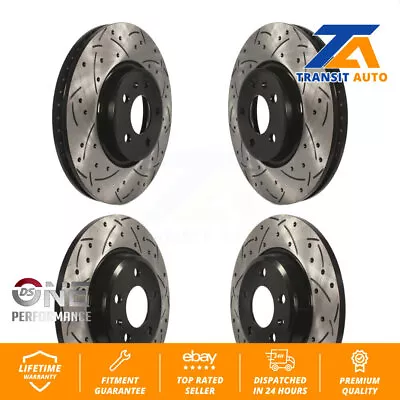 Front Rear Drill Slot Disc Brake Rotors Kit For Audi Q5 A4 A5 Quattro Allroad A6 • $231.68