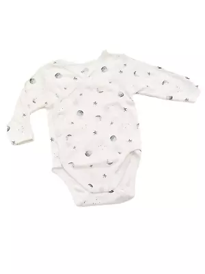 Rosa And Blue Bodysuit Baby 0-3 Months Long Sleeve Girl Boy Moon Bamboo Organic • £10.30