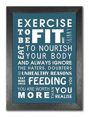 Exercise Sport Fitness Gym Quote Poster Motivation Inspiration Photo Muscle  • £7.99