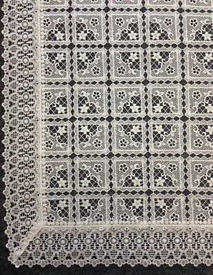 $85 • Buy 72x144  Ivory Rectangle Polyester Embroidery Lace Tablecloth Wedding Banquet