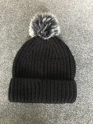 Marks And Spencer Black Pom Hat Great Condition • £1.99