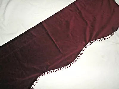 Target Victoria Classics Groovy Retro Burgundy 70's Beaded Velvet Valance 54x15 • $23.20