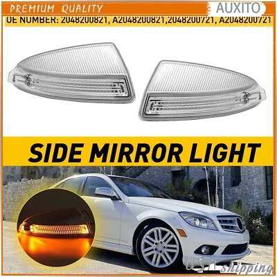 For Mercedes Benz ML Class C300 C350 Door Rear View Side Turn Mirror Lamps Pair • $24.69