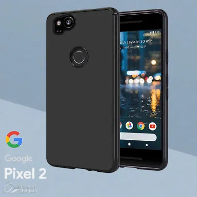 Black Matte Gel TPU Skin Jelly Soft Case Cover For Google Pixel 2 / Pixel 2 XL  • $4.99