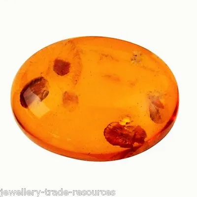 10mm X 6mm Natural Amber Oval Cabochon Gem Gemstone • £5.19