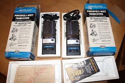 Pair Of Midland Powerful 2-watt Tranceivers Power-pro 13-722 • $39