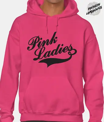 Pink Ladies Hoody Hoodie Cool Retro Design Grease Fan T-Birds Fancy Dress Top • £25.99