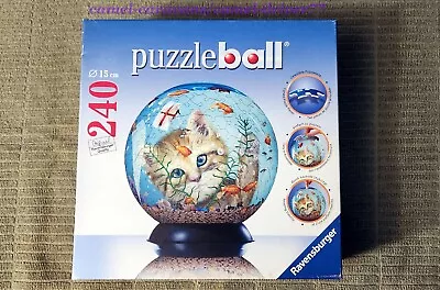 Ravensburger 240 Pc Puzzle 3D PuzzleBall 6   KITTY ENTERTAINMENT Kitten Fish • $7.99